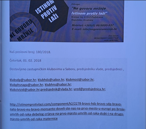 dostavljeno na prvom mjestu